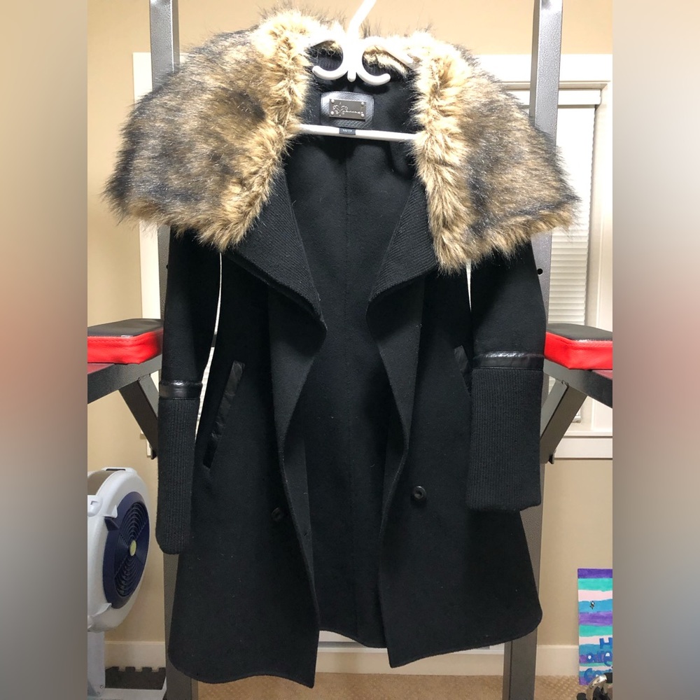 Mackage Wool Trench Coat Jacket.